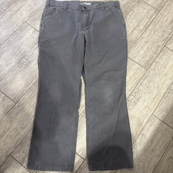 NICE Carhartt Men's 38x30 Relaxed Fit Workwear Carpenter Cargo 14806 Gray Pants - Picture 3 of 7
